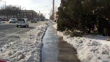 JPG of a sidewalk cleared of all ice and snow